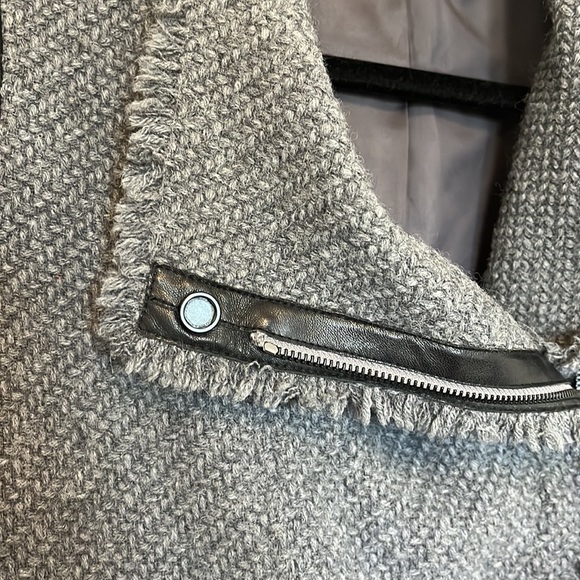 Vince Wool and Leather Moto Jacket - Picture 6 of 8